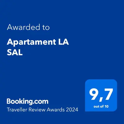 Certificado, premio, señal o documento que está expuesto en Apartament LA SAL