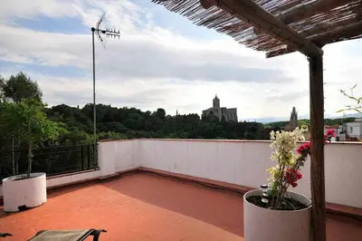 Un balcón o terraza de Apartamento con increíbles vistas y terraza