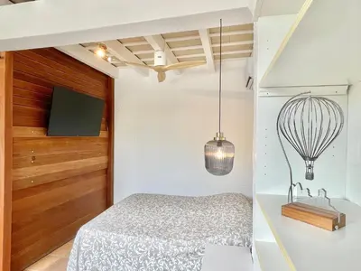 Cama o camas de una habitación en Villa Only Adults 2 Pax · Piscina Privada · A/C · WIFI · BBQ