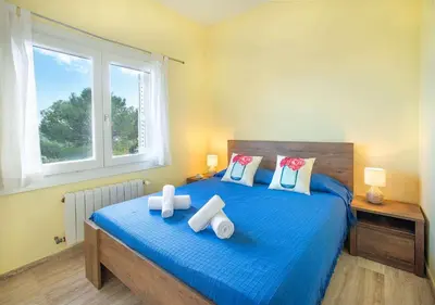 Cama o camas de una habitación en Mar Bona