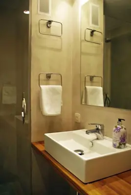 Un baño de Beach apartment overseeing the sea