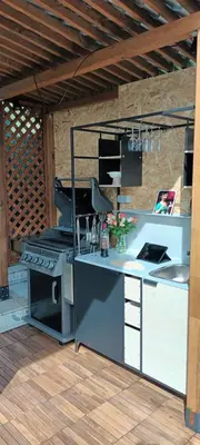 Una cocina o zona de cocina en Casa de Verano