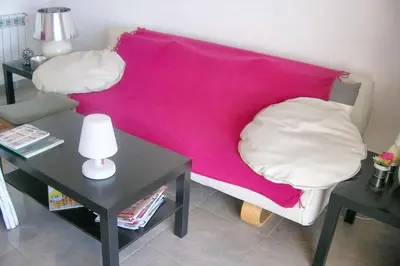 Zona de estar de Charming Apartment in Palamós with Sea View and Terrace - 65 sqm