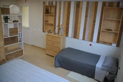 Cama o camas de una habitación en Apartament rural Can Ramon