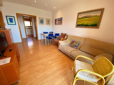 Zona de estar de Apartament gran amb pàrquing a 5 min del centre