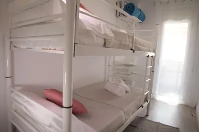 Cama o camas de una habitación en Modern Apartament al costat del Parc de la Devesa