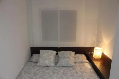 Cama o camas de una habitación en Apartamento primera línea de mar