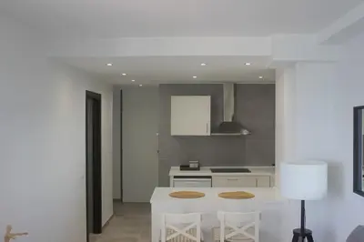 Una cocina o zona de cocina en Apartamento primera línea de mar