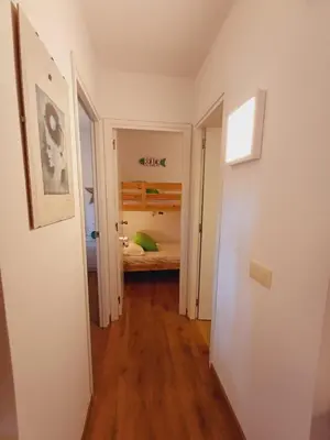 Cama o camas de una habitación en Apartamento con piscina y wifi cerca de la playa