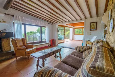 Zona de estar de Villa Mitjorn Cala Canyelles