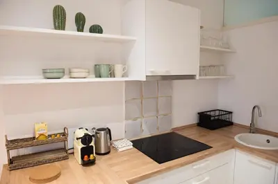 Una cocina o zona de cocina en Elena Apartments Girona