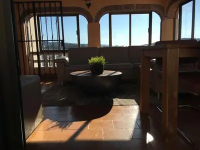 Zona de estar de Villa zeezicht