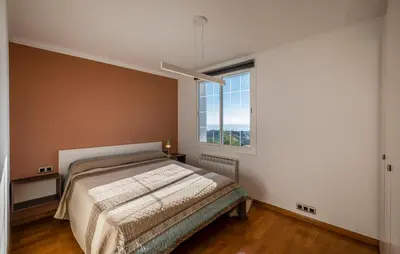 Cama o camas de una habitación en Casa con piscina privada
