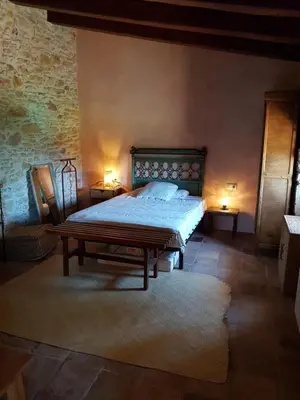 Cama o camas de una habitación en Mas Petit, turisme rural