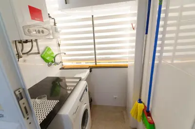Una cocina o zona de cocina en Apto Park Lein, 5 huéspedes muy cerca de la playa