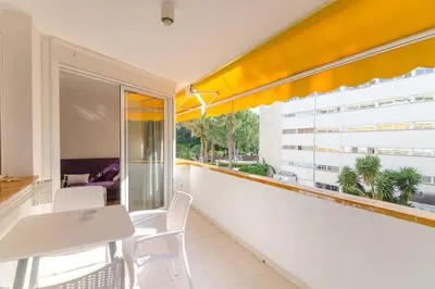 Un balcón o terraza de Apto Park Lein, 5 huéspedes muy cerca de la playa