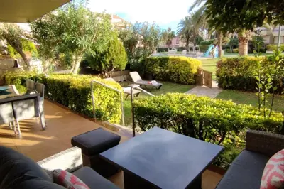 Jardín al aire libre en Marítim II Primera línea de mar en St Antoni de Calonge