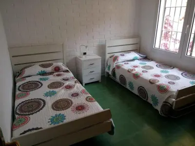 Cama o camas de una habitación en Fantástica villa en Playa de Aro, a 100m del mar, con terraza y 6 habitaciones - ES-209-11