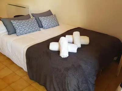 Cama o camas de una habitación en Apartamento cercade la playa con piscina en Playa de Aro - Costa Brava - ES-209-6
