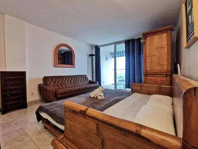 Cama o camas de una habitación en Estudio con Terraza y Vista al Mar en Costa Brava - ES-209-7