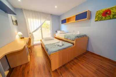 Cama o camas de una habitación en Villa Mare Nostrum,12 personen, panoramisch zeezicht
