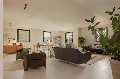 Zona de estar de CAN BUFÍ, Espectacular casa con piscina interior