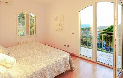 Cama o camas de una habitación en Gorgeous Home In Santa Susanna