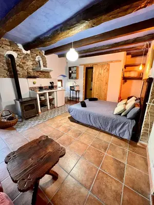 Cama o camas de una habitación en Estudio en masía Can Mon