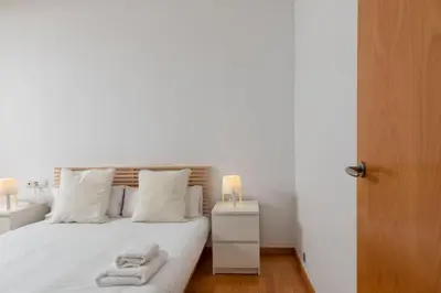 Cama o camas de una habitación en Flateli Cort Reial 7