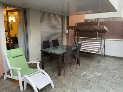 Zona de estar de Modern Apartment in Lloret - 200 Steps from the Sea!
