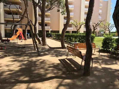 Jardín al aire libre en Apartamento Terraza Mar El Azul