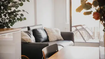Zona de estar de Riverside duplex penthouse
