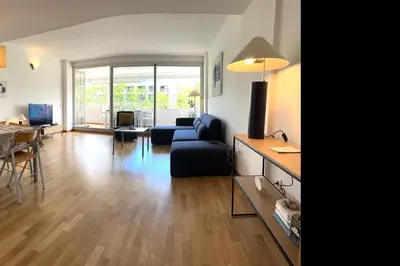 Zona de estar de Lets Holidays EXCELLENT APARTMENT NEXT BEACH