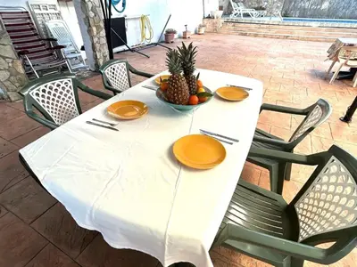 Zona de estar de Villa Anna 10 people private pool 10 kms Lloret
