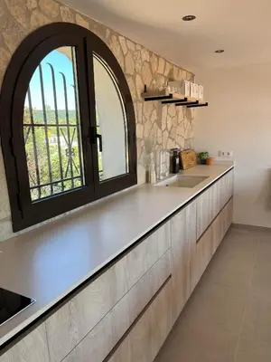 Una cocina o zona de cocina en Villa Los Primos
