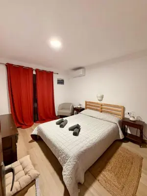 Cama o camas de una habitación en Apartamento bien ubicado vista a los pinos y al mar