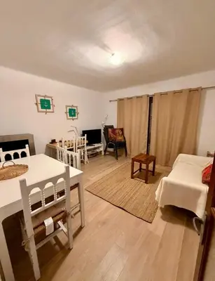 Cama o camas de una habitación en Apartamento bien ubicado vista a los pinos y al mar