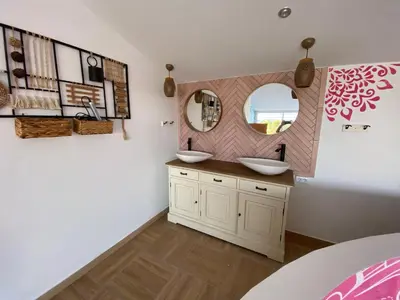 Cama o camas de una habitación en XL Villa Calonge