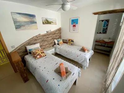 Cama o camas de una habitación en XL Villa Calonge