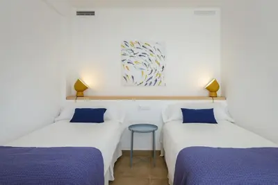 Cama o camas de una habitación en Luxury Villa Costa Brava in Calonge Playa de Aro Sea views