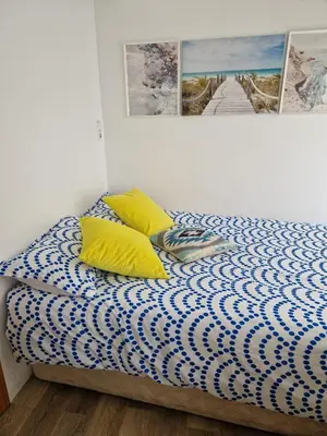 Cama o camas de una habitación en Apartamento Primera Línea de Mar