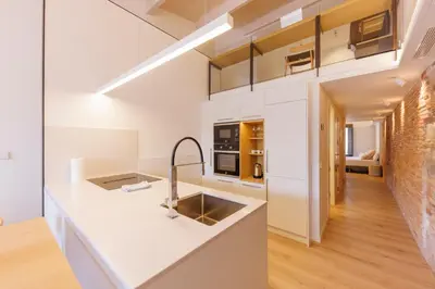 Una cocina o zona de cocina en Bravissimo Ballesteries Penthouse, Monthly Apartment