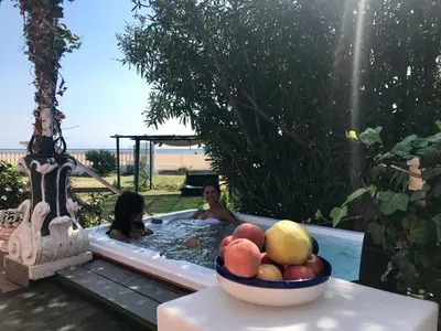 Jardín al aire libre en Boutique home the beach