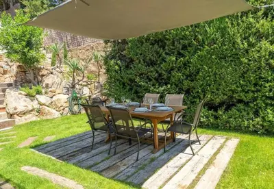 Jardín al aire libre en Lesal Villas Rentals, Villa Mar Azul, Tossa de Mar