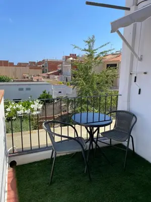 Un balcón o terraza de Apartamento céntrico cerca de la playa