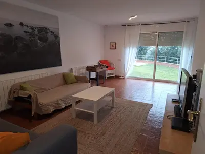 Zona de estar de Casa Roure-4BR-Piscina privada-BBQ-Vistas Mar