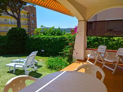 Jardín al aire libre en Apartamento Playa