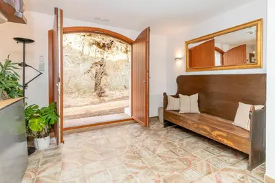 Cama o camas de una habitación en La Terraza - Großzügiges Appartment in Katalanischer Masia