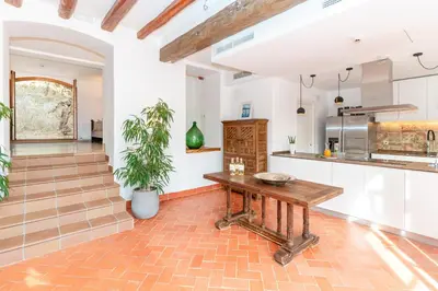Una cocina o zona de cocina en Gallinero - Familienfreundliches Appartment in Katalanischer Masia