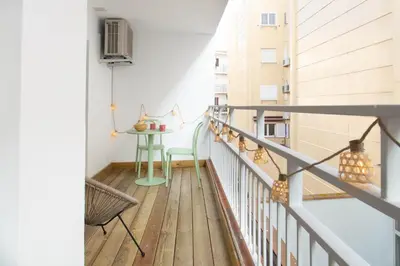 Un balcón o terraza de Budget Beach Studio 23